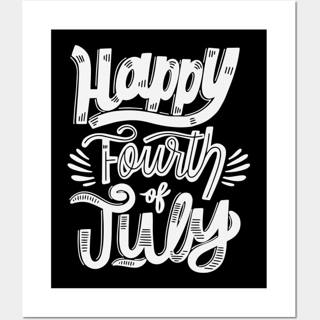 happy 4th of July independence day Wall Art by osaya